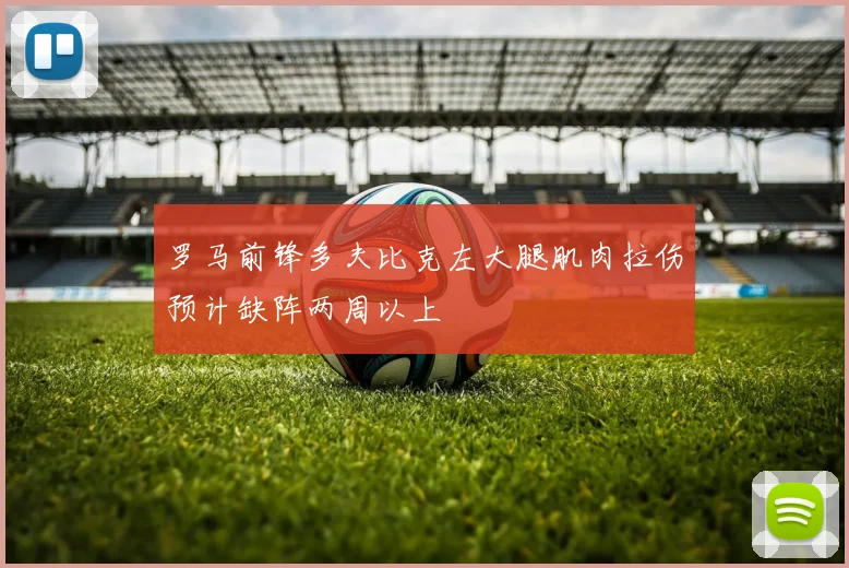 罗马前锋多夫比克左大腿肌肉拉伤预计缺阵两周以上